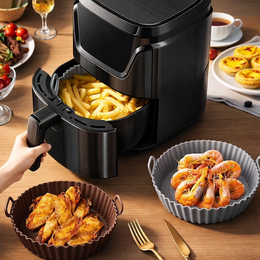 Air Fryer Silicone Baking Tray Reusable Mold